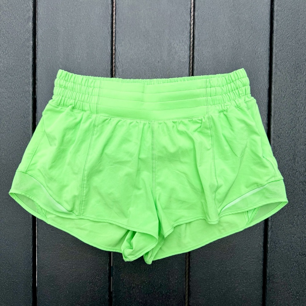 Women’s Lightweight Athletic Shorts in Neon Green